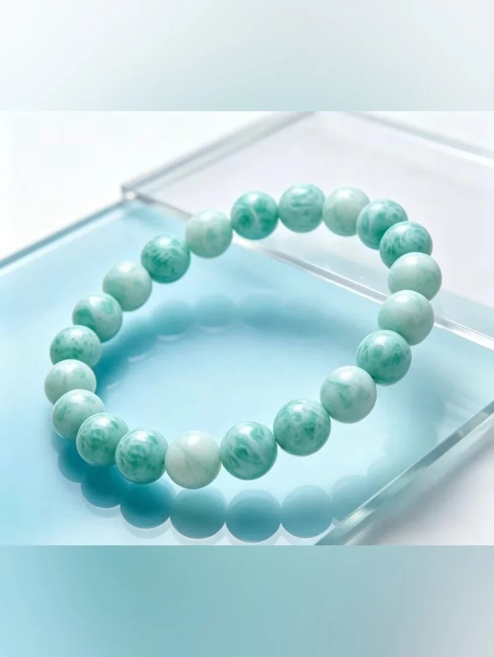 🩵🩵NEW🩵🩵 PRETTY!! 8MM LARIMAR Beaded Stretch Bracelet